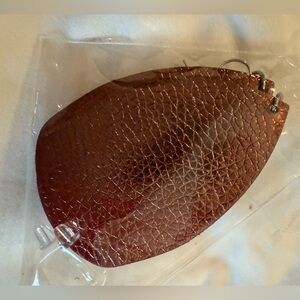 Textured Metallic Colored Leather Teardrop Earrings Set (4 pair)